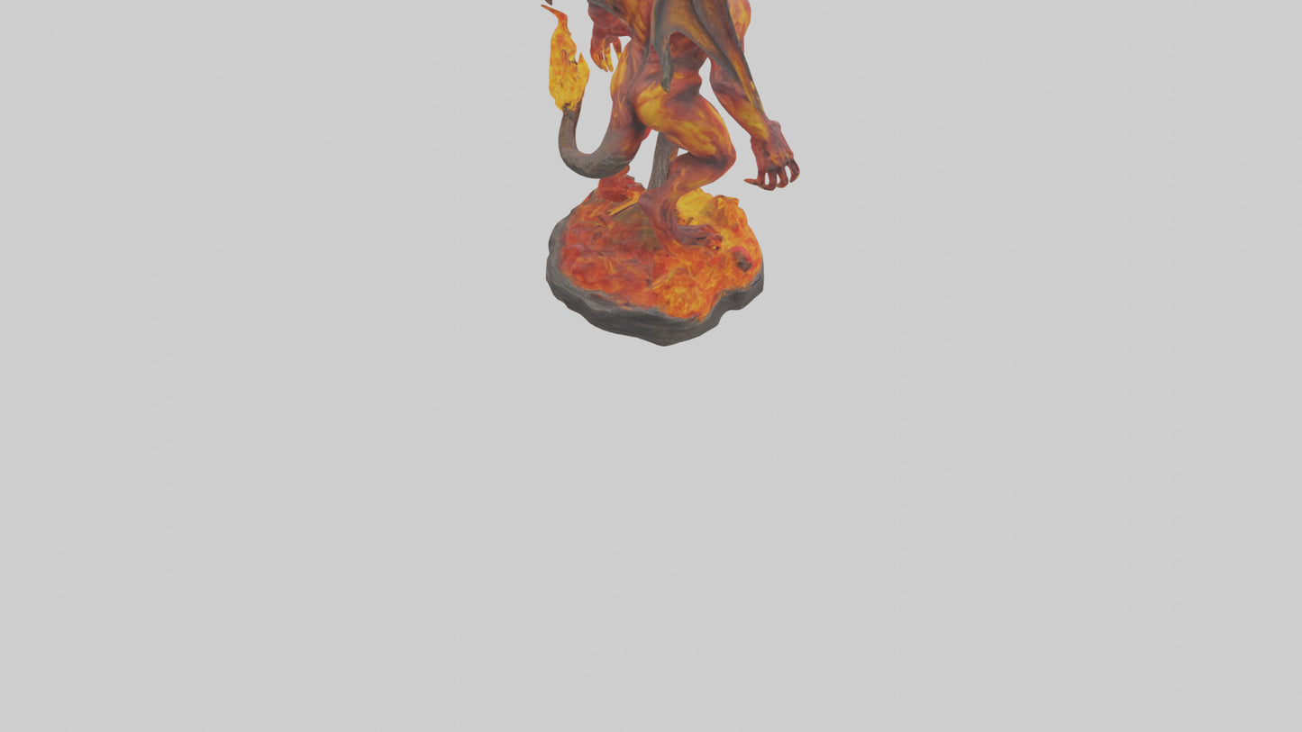 Fire Demon statue model 3D model