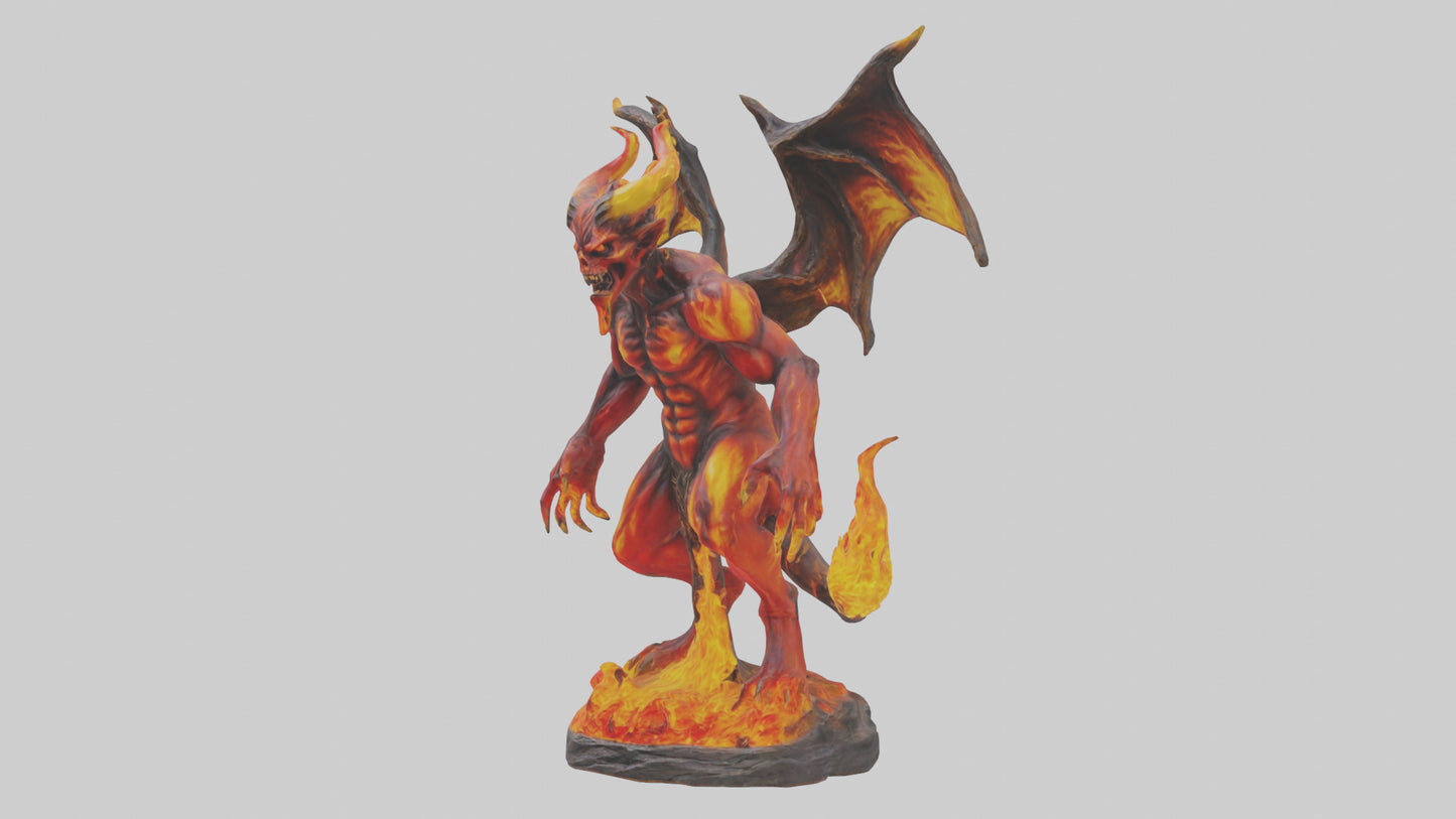 Fire Demon statue model 3D model