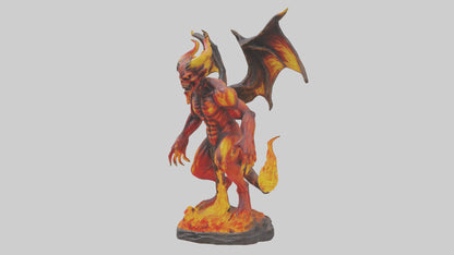 Fire Demon statue model 3D model