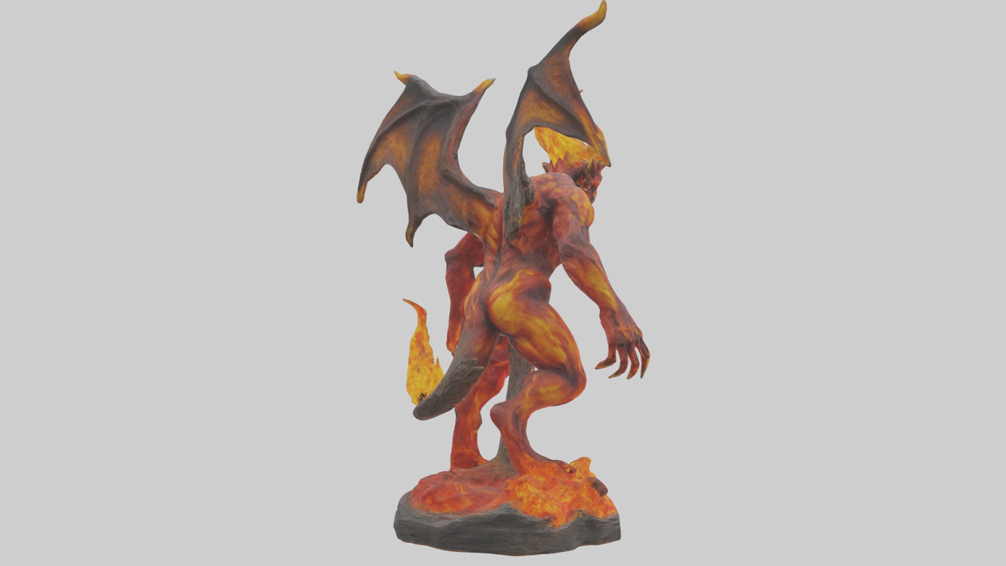 Fire Demon statue model 3D model