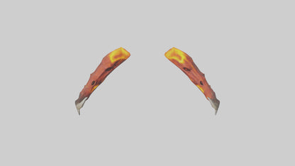 Fire Demons Horns model 3D model