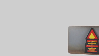 3D model Fire Hazard Area Danger Sign model VR / AR / low-poly