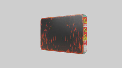 3D model Fire Hazard Area Danger Sign model VR / AR / low-poly