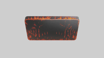 3D model Fire Hazard Area Danger Sign model VR / AR / low-poly