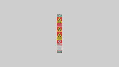 3D model Fire Hazard Area Danger Sign model VR / AR / low-poly
