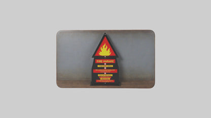 3D model Fire Hazard Area Danger Sign model VR / AR / low-poly