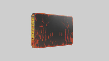 3D model Fire Hazard Area Danger Sign model VR / AR / low-poly
