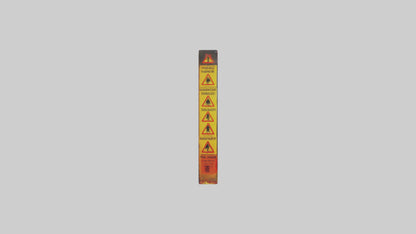 3D model Fire Hazard Area Danger Sign model VR / AR / low-poly