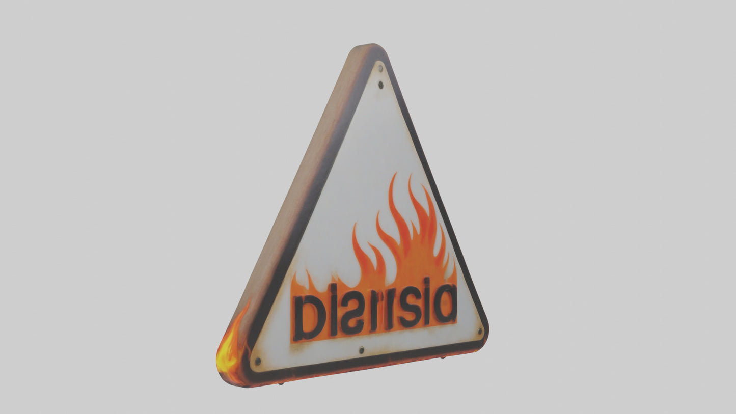 Fire Hazard Warning Sign model 3D model