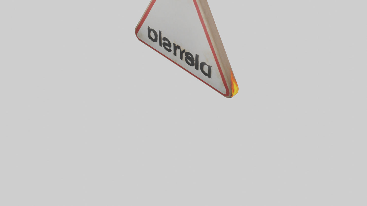 Fire Hazard Warning Sign model 3D model