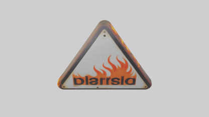 Fire Hazard Warning Sign model 3D model