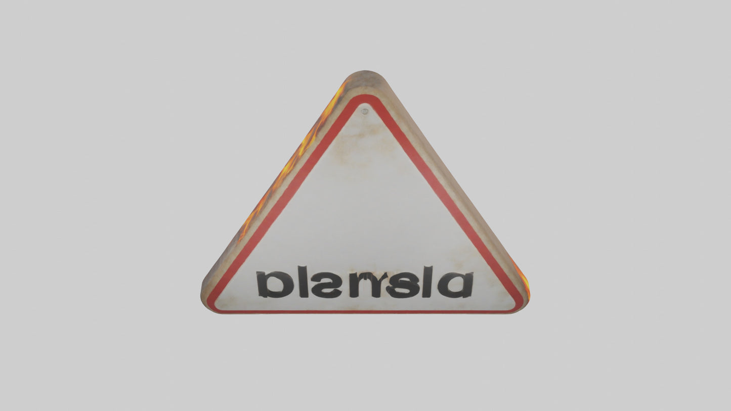 Fire Hazard Warning Sign model 3D model