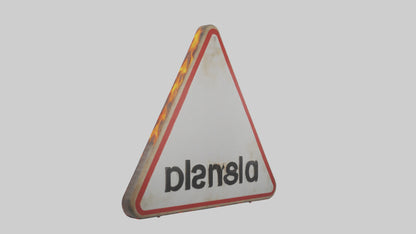 Fire Hazard Warning Sign model 3D model