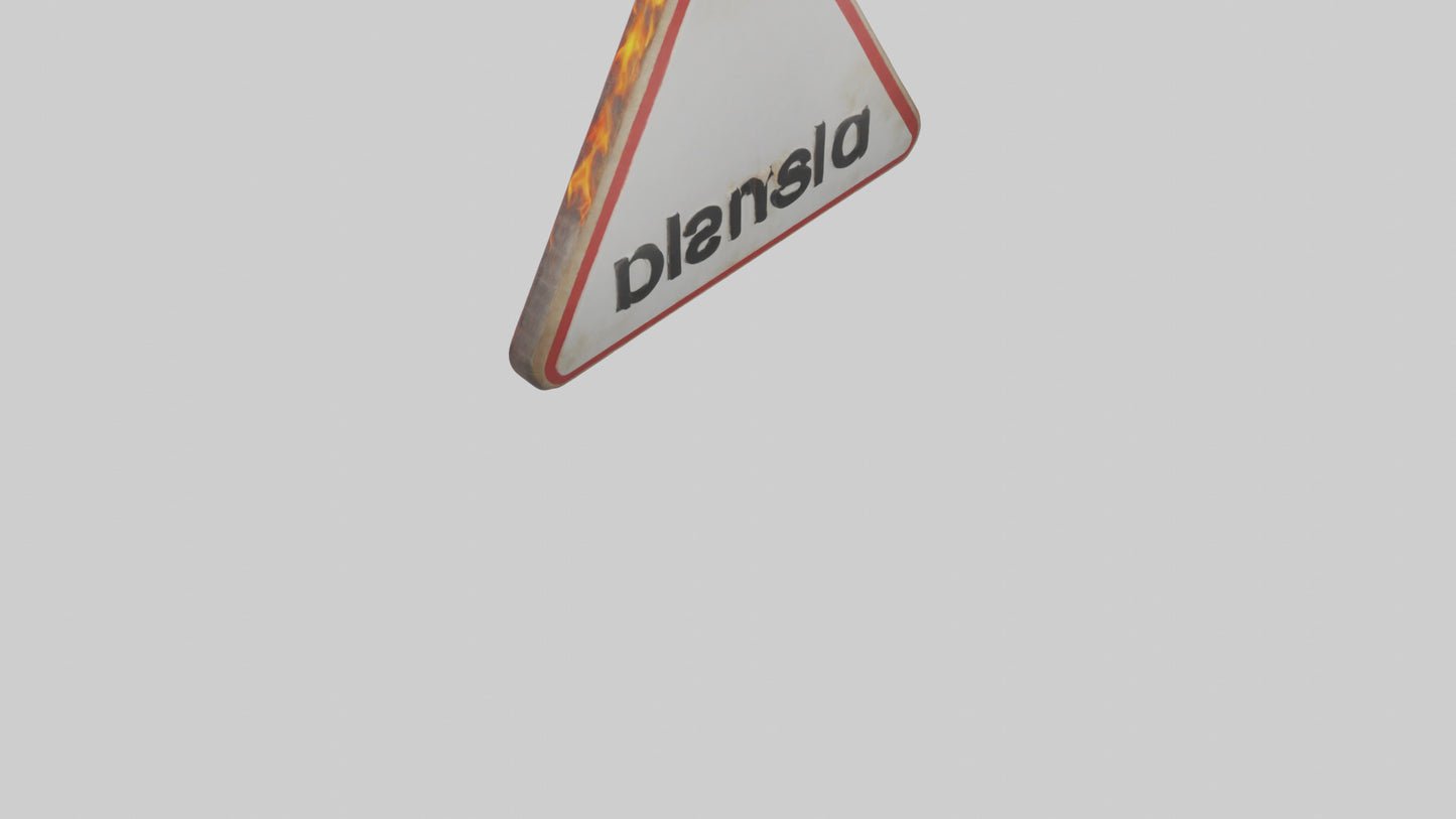 Fire Hazard Warning Sign model 3D model