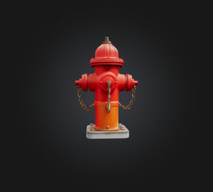 3D model fire hydrant 2 VR / AR / low-poly