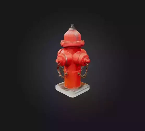 3D model fire hydrant 2 VR / AR / low-poly