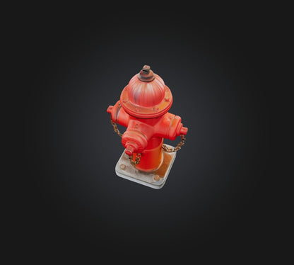 3D model fire hydrant 2 VR / AR / low-poly