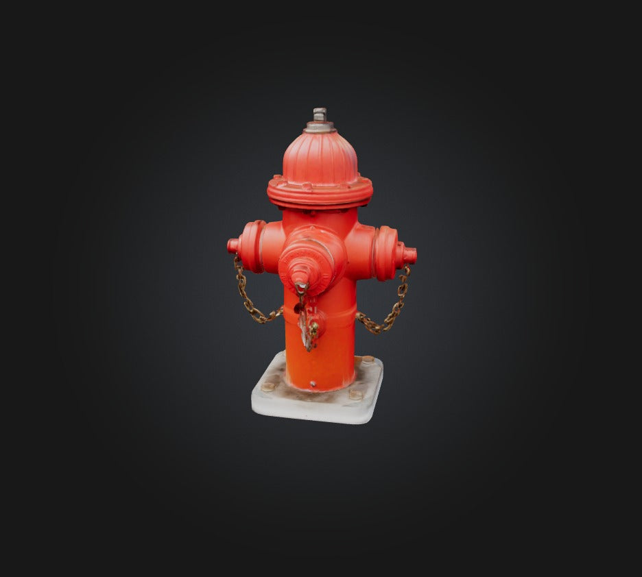 3D model fire hydrant 2 VR / AR / low-poly