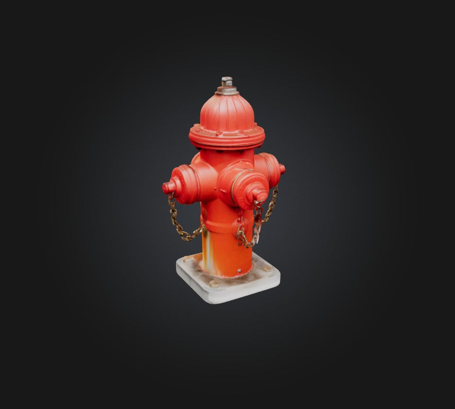 3D model fire hydrant 2 VR / AR / low-poly