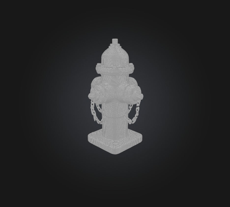 3D model fire hydrant 2 VR / AR / low-poly