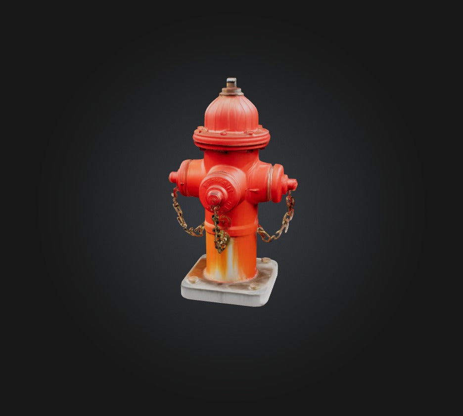 3D model fire hydrant 2 VR / AR / low-poly