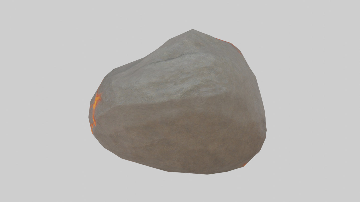 3D model Fire Stone model VR / AR / low-poly