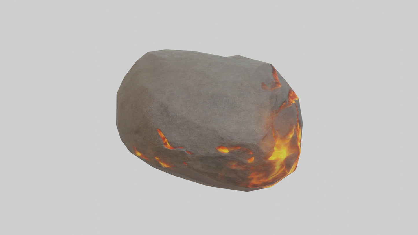 3D model Fire Stone model VR / AR / low-poly