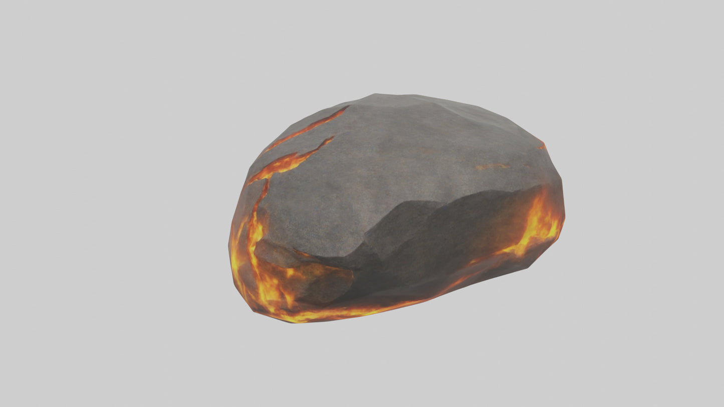 3D model Fire Stone model VR / AR / low-poly
