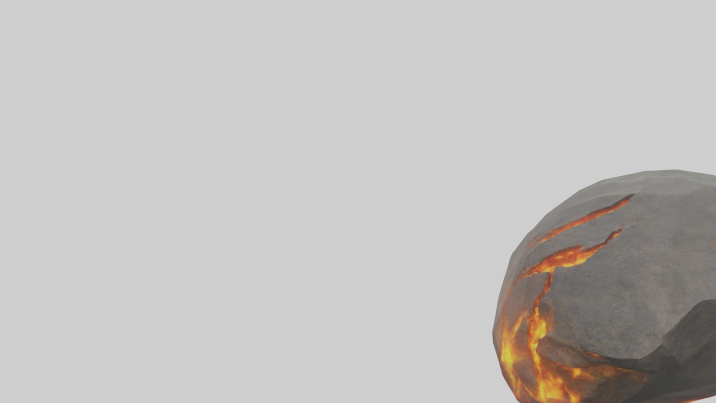 3D model Fire Stone model VR / AR / low-poly