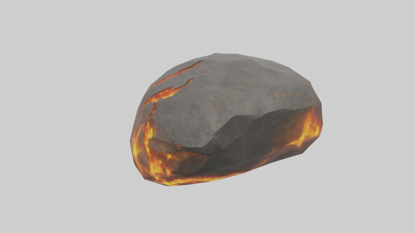 3D model Fire Stone model VR / AR / low-poly
