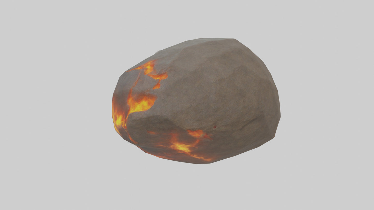 3D model Fire Stone model VR / AR / low-poly