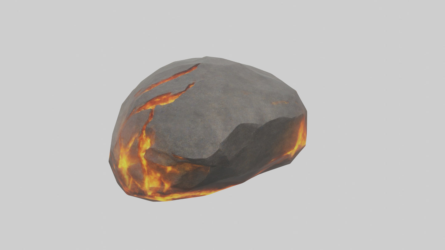 3D model Fire Stone model VR / AR / low-poly