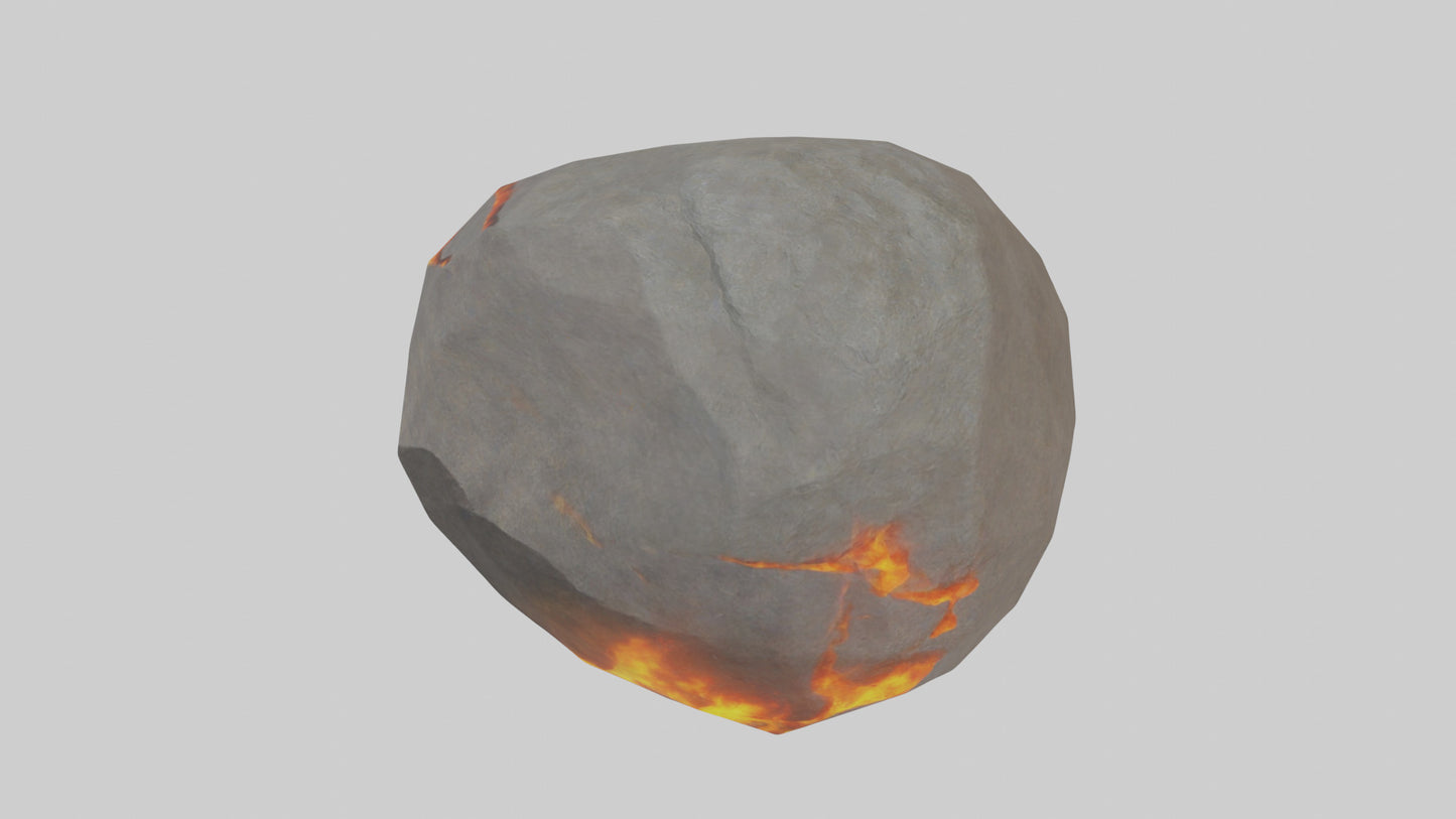 3D model Fire Stone model VR / AR / low-poly