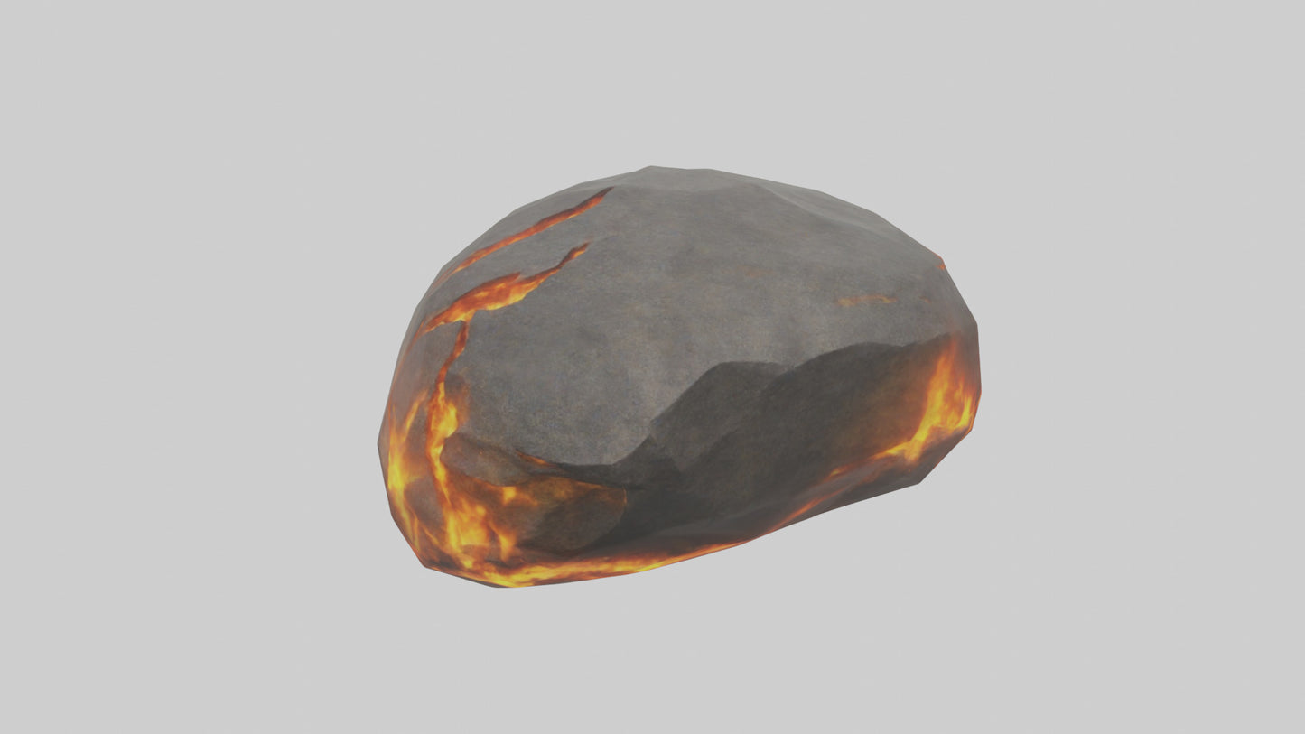3D model Fire Stone model VR / AR / low-poly