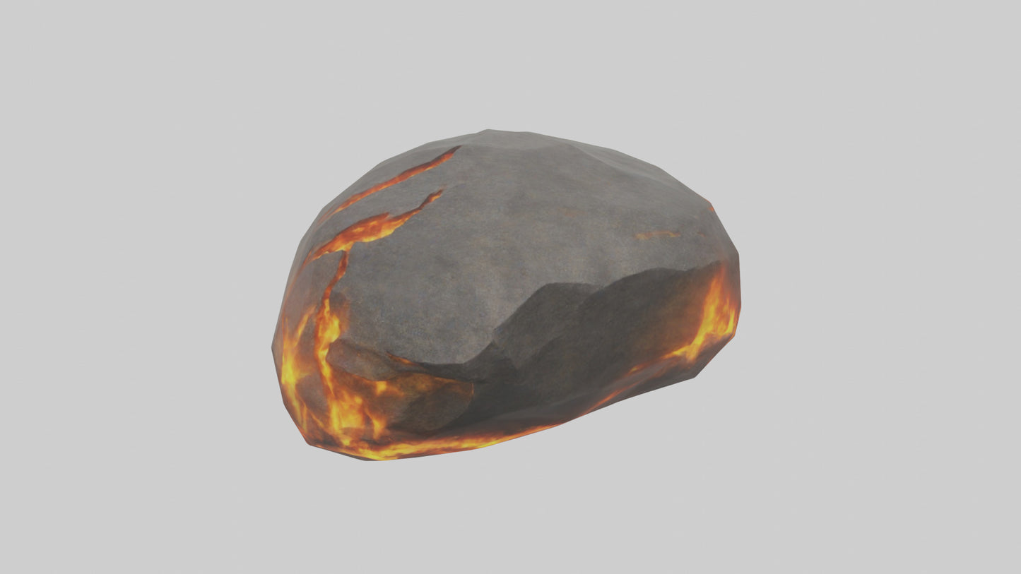 3D model Fire Stone model VR / AR / low-poly