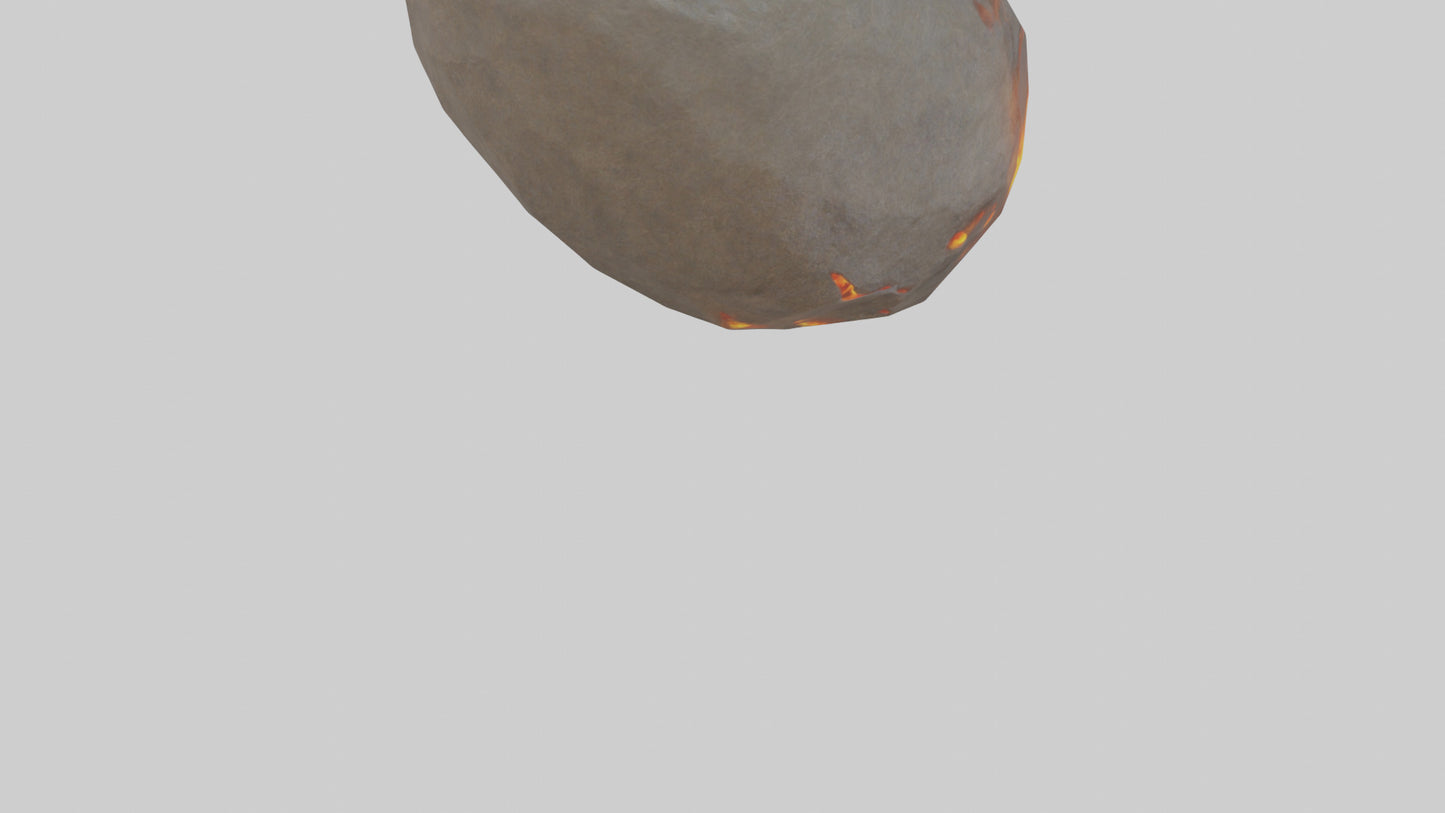 3D model Fire Stone model VR / AR / low-poly