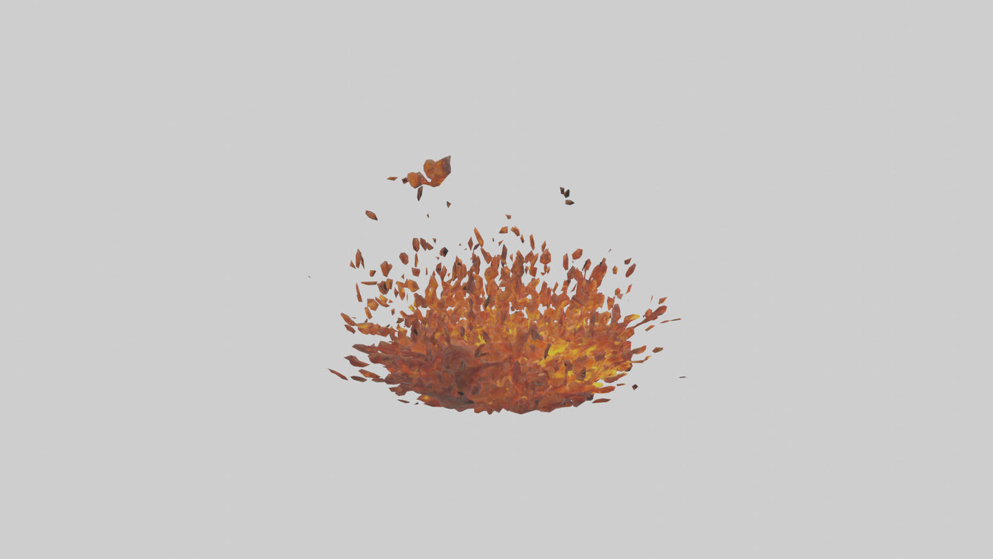 3D model Fireball Spell model VR / AR / low-poly