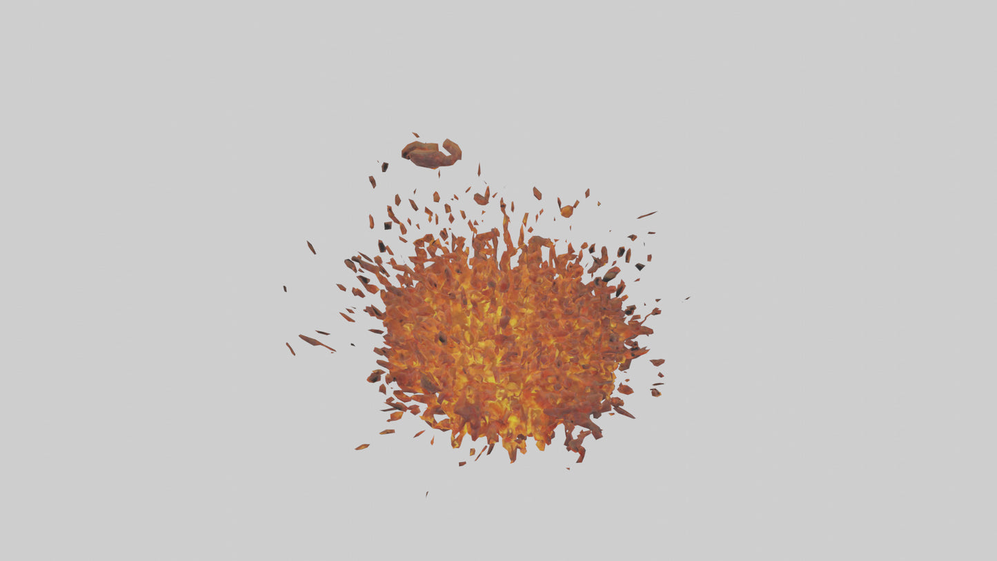 3D model Fireball Spell model VR / AR / low-poly