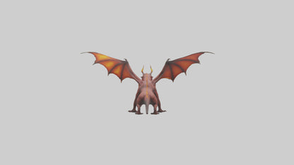 3D model FireEating Beast model VR / AR / low-poly