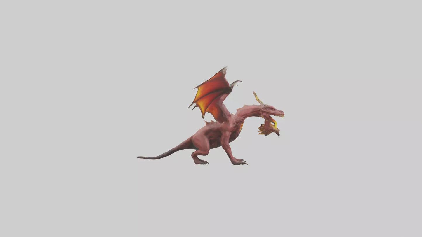 3D model FireEating Beast model VR / AR / low-poly