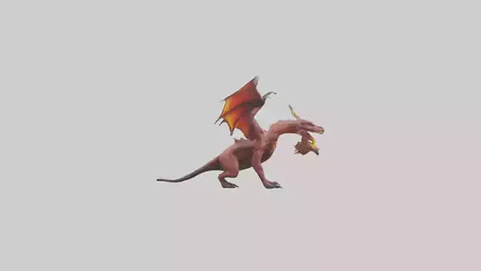 3D model FireEating Beast model VR / AR / low-poly