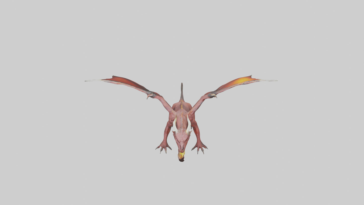 3D model FireEating Beast model VR / AR / low-poly