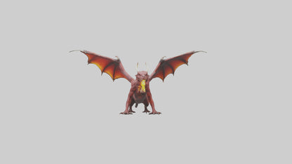 3D model FireEating Beast model VR / AR / low-poly