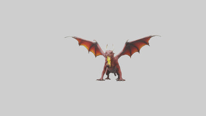 3D model FireEating Beast model VR / AR / low-poly