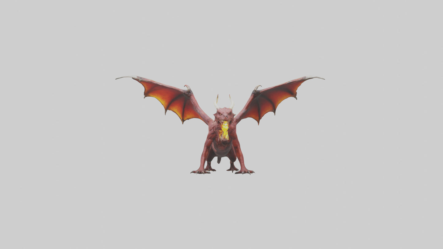 3D model FireEating Beast model VR / AR / low-poly