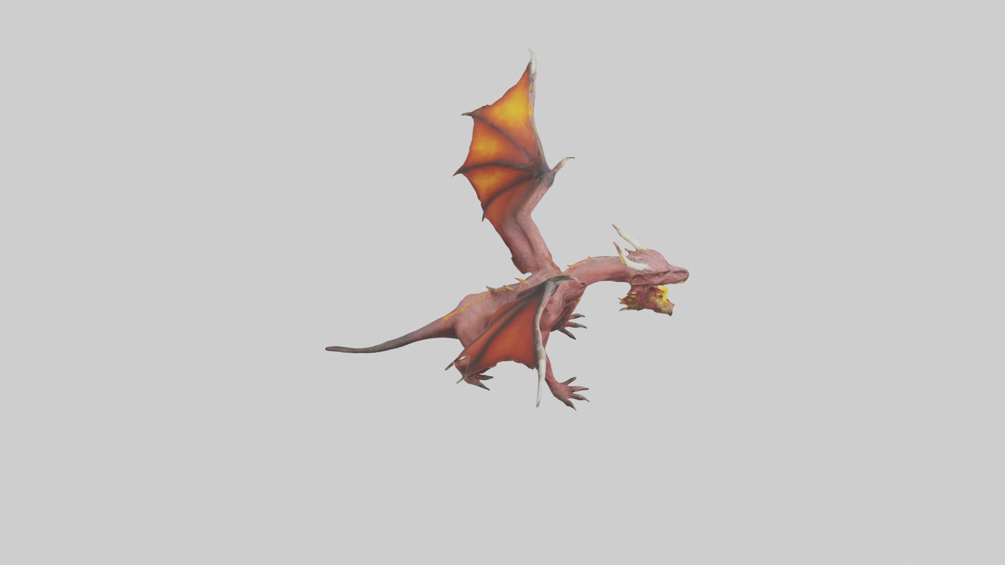 3D model FireEating Beast model VR / AR / low-poly