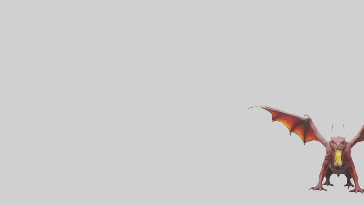 3D model FireEating Beast model VR / AR / low-poly