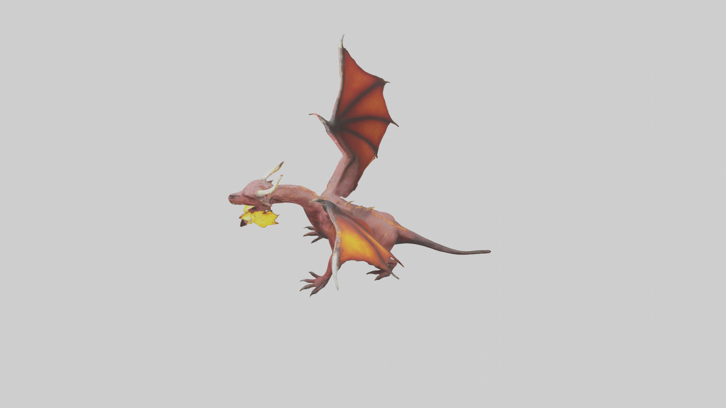 3D model FireEating Beast model VR / AR / low-poly