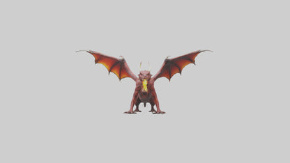 3D model FireEating Beast model VR / AR / low-poly