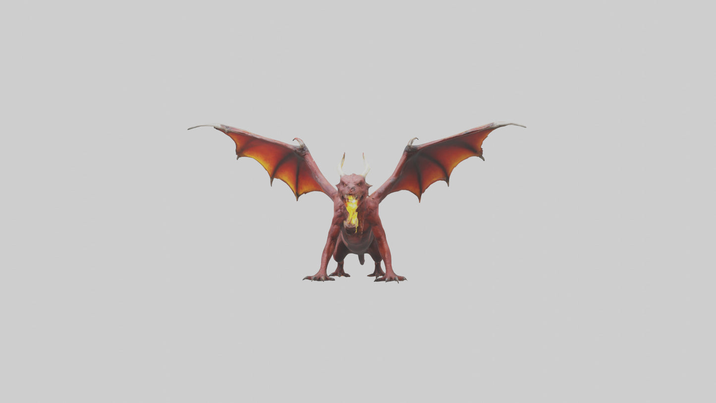 3D model FireEating Beast model VR / AR / low-poly